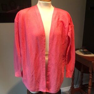 LOFT Pink Open Front Cardigan NWT